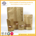 Bolso de las nueces ziplock de la tienda de comestibles del papel de Kraft impermeable